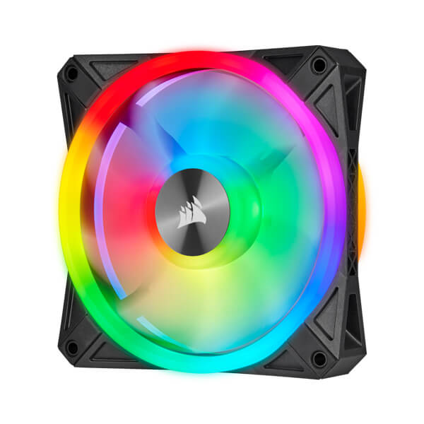 Corsair iCUE QL120 RGB 120mm PWM RGB Cabinet Fan With Lighting Node Core (Triple Pack)